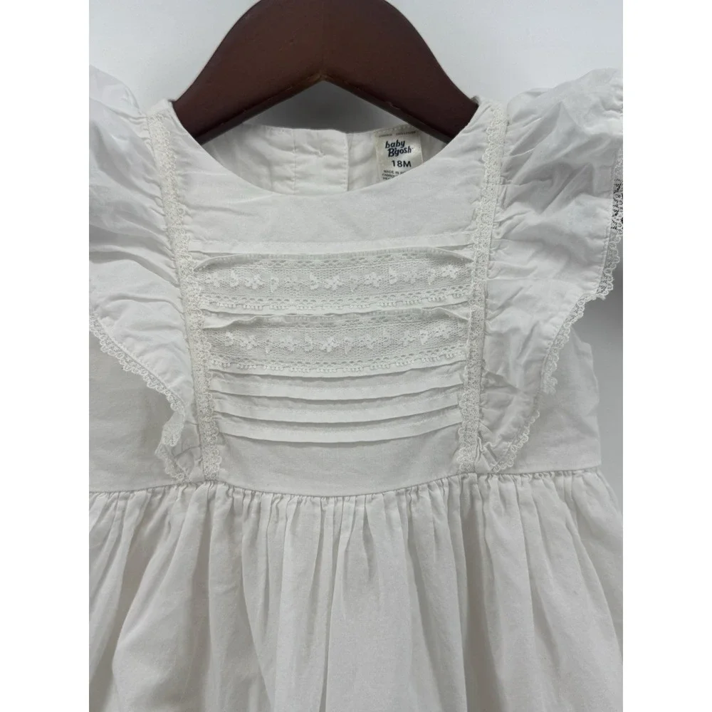 OshKosh B'gosh Pintuck Lace‎ Dress (Baby Girl, Size 18 Months)